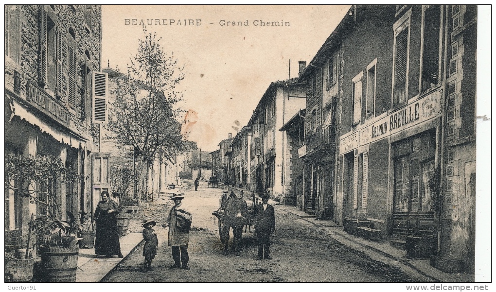 ( CPA 38 )  BEAUREPAIRE  /  Grand Chemin  - - Beaurepaire