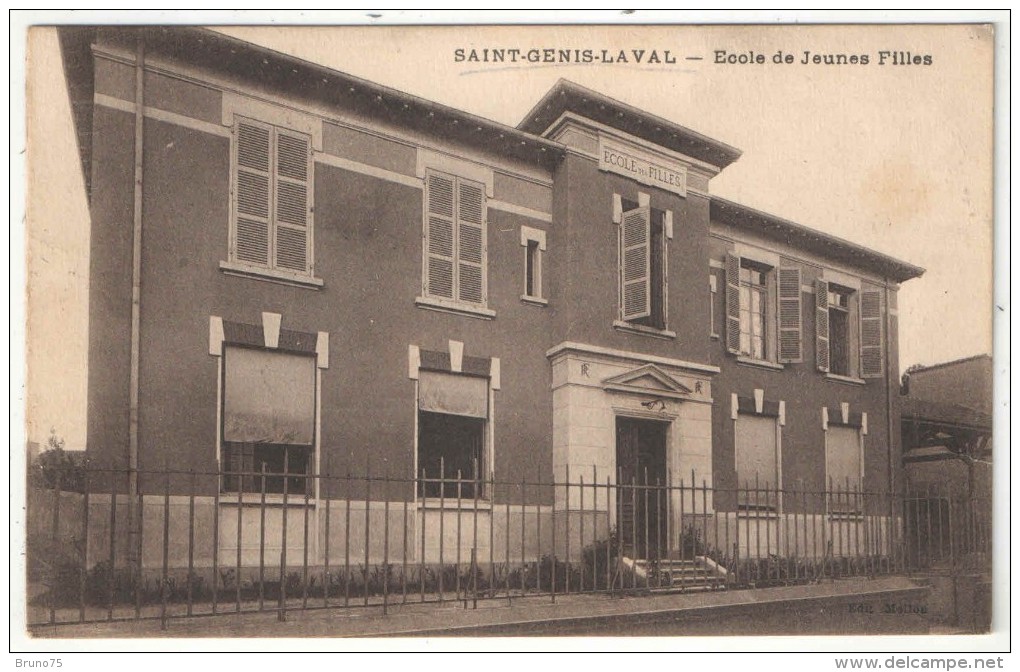 69 - SAINT-GENIS-LAVAL - Ecole De Jeunes Filles - 1929 - Autres & Non Classés