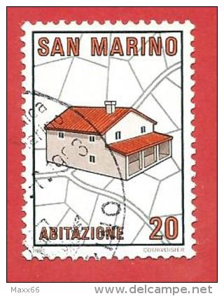 SAN MARINO USATO - 1981 - Piano Regolatore Generale - Abitazione - £ 20 - S. 1079 - Used Stamps