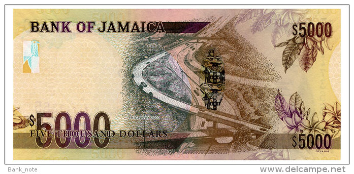 JAMAICA 5000 DOLLARS 2009 Pick 87a Unc - Jamaica