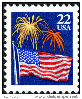 1987 USA Flag And Fireworks Stamp Sc#2276 Post - Unclassified