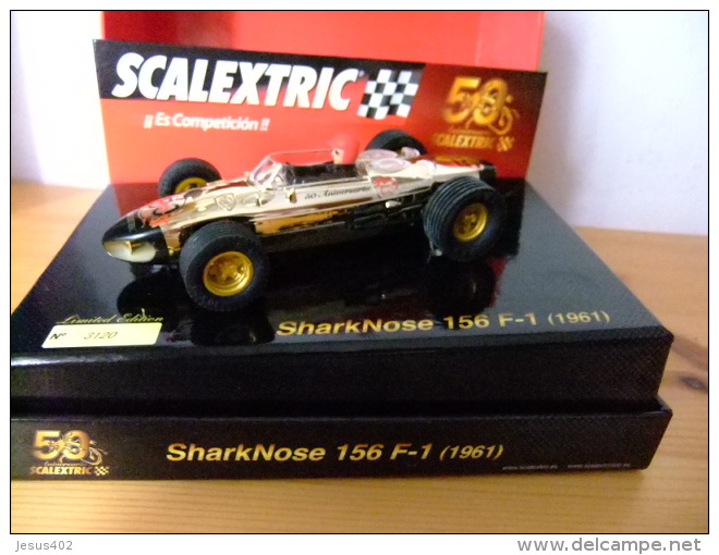 SCALEXTRIC - SHARKNOSE 156 F1  Ano 1961 FERRARI 156 50 Aniversario De SCALEXTRIC Limitada Edición N 3120) - Circuitos Automóviles