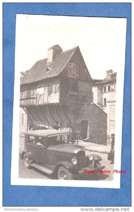 Photo Ancienne - Belle Automobile D´une Marque à Identifier - Voir Calandre - Publicité Société Générale - Automobiles