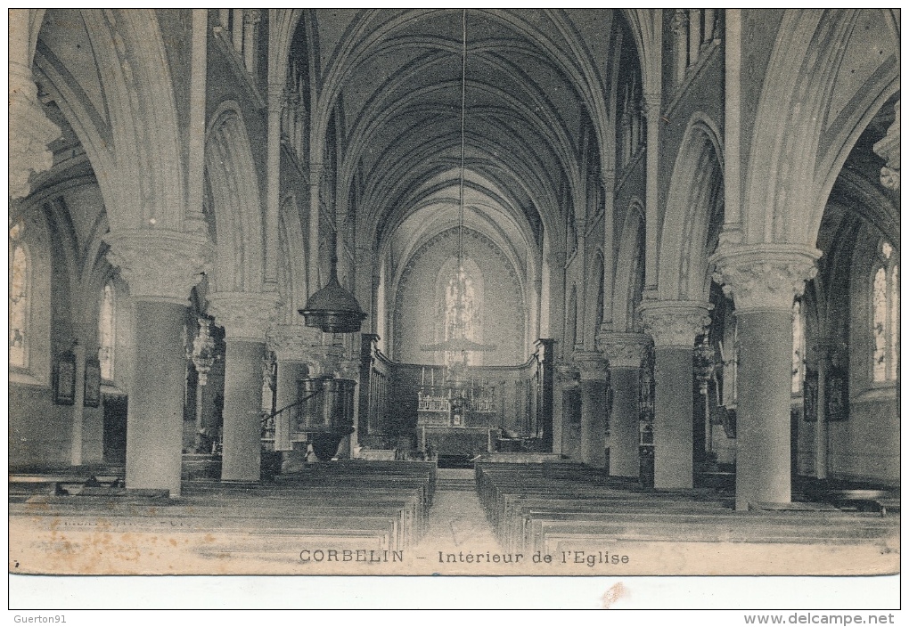 ( CPA 38 )  CORBELIN  /  Intérieur De L'Église  - - Corbelin