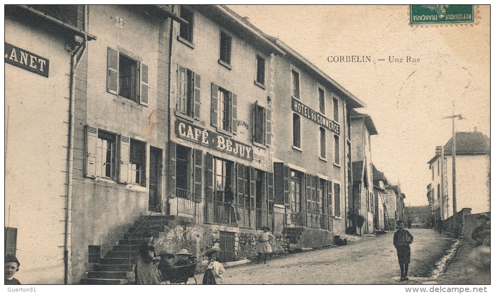 ( CPA 38 )  CORBELIN  /   Une Rue  - - Corbelin