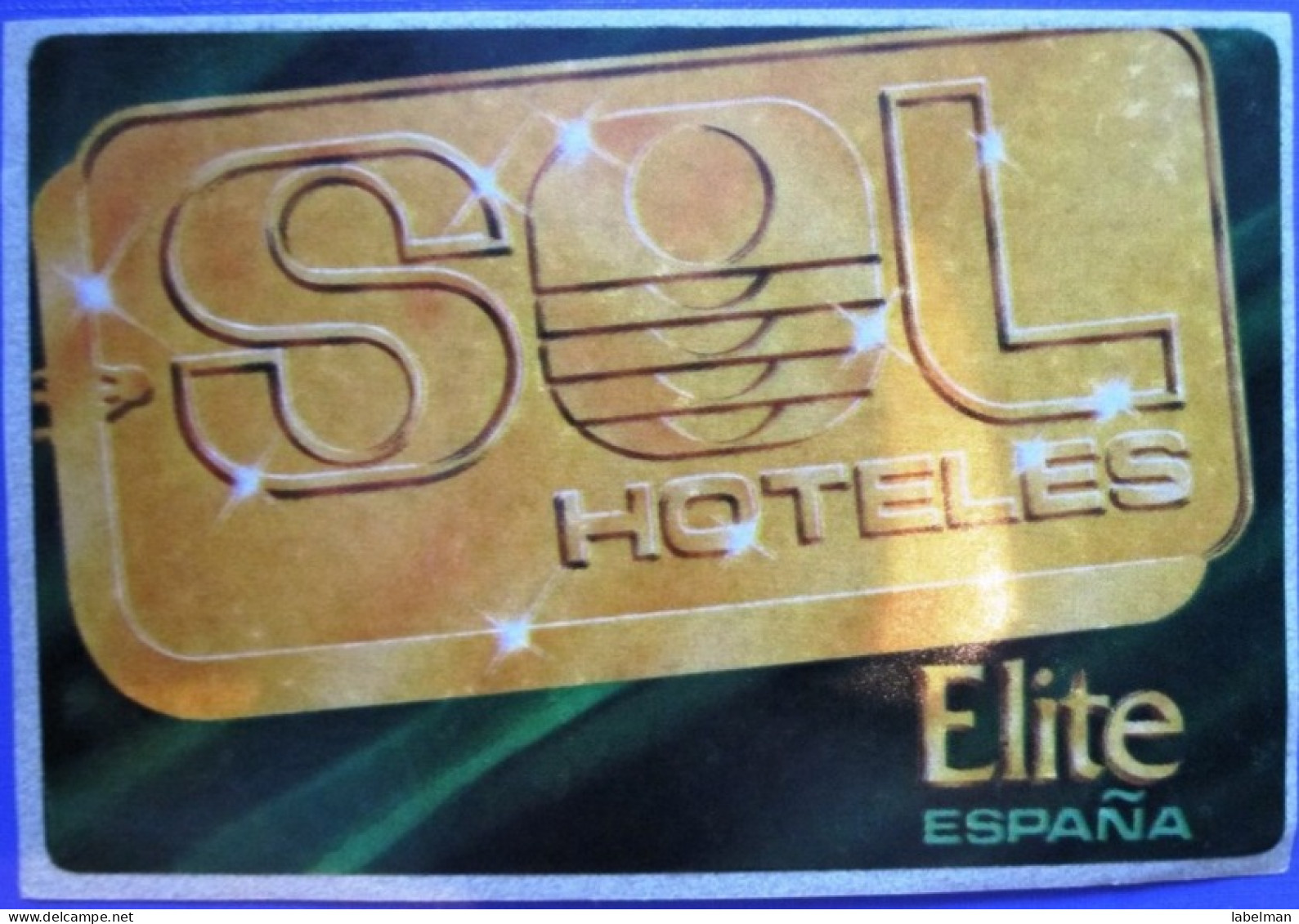 HOTEL RESIDENCIA PENSION HOSTAL MOTEL SOL HOTELES SPAIN LUGGAGE LABEL ETIQUETTE AUFKLEBER DECAL STICKER MADRID - Adesivi Di Alberghi