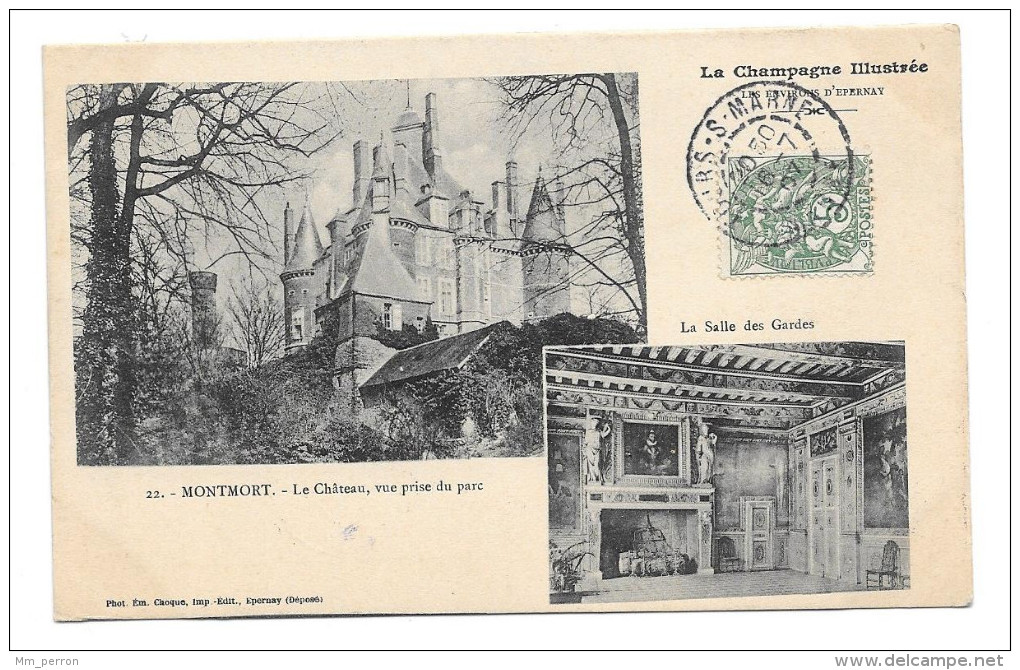 (1165-51) Montmort - Le Château Vue Prise Du Parc - Champagne Illustrée - Autres & Non Classés