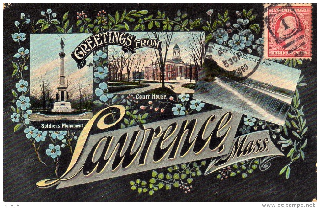 Greeting From Lawrence Mass. - Mason Bros & Co  Boston  - Printed In Gremany - Lawrence