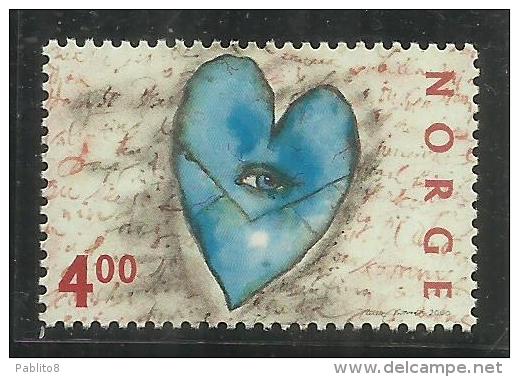 NORWAY NORGE NORVEGIA NORVEGE  2000 ST. VALENTINE'S DAY HEART GIORNO DI SAN VALENTINO CUORE MNH - Nuovi