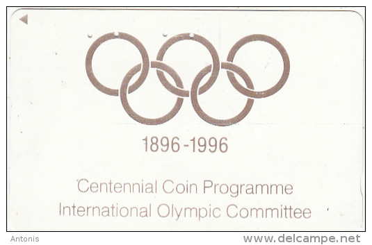 JAPAN - International Olympic Committee, 100 Years Olympic Games 1896-1996, NTT Telecard 50 Units(110-011), Used - Jeux Olympiques