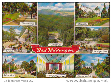 6987- POSTCARD, BAD WILDUNGEN- SPA TOWN, PARK, CONCER HALL, HOTEL - Bad Wildungen