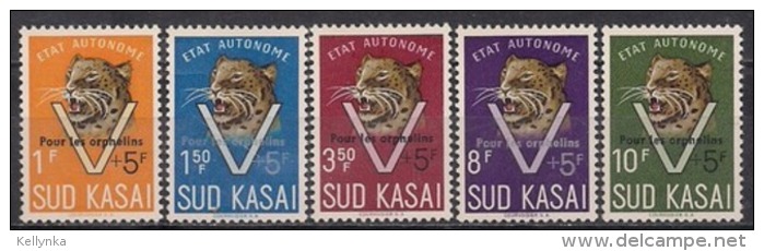 South Kasai - 20A/24A - Leopard - Overprint "Pour Les Orphelins" - 1961 - MNH - Scarse - South-Kasaï