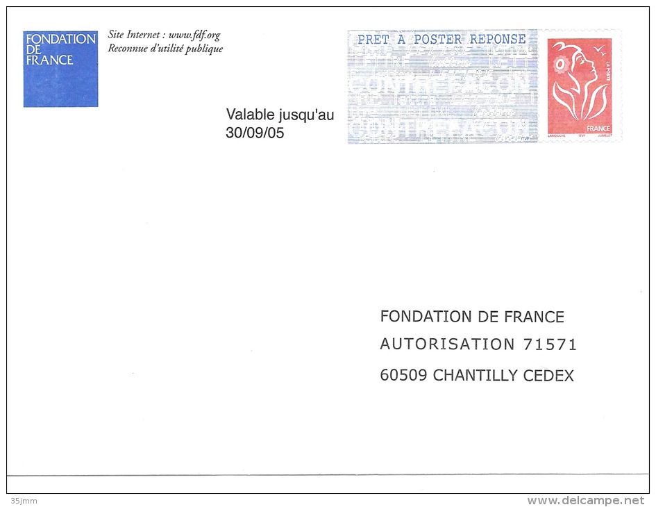 Postreponse Fondation De France 0411153 - Prêts-à-poster: Réponse /Lamouche