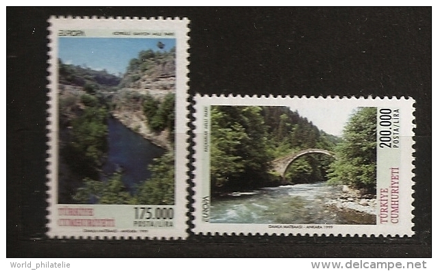 Turquie Türkiye 1999 N° 2911 / 2 ** Europa, Réserve, Parc, Canyon, Köprülü, Montagne, Kaçkar, Pont, Rivière, Nature - Nuevos