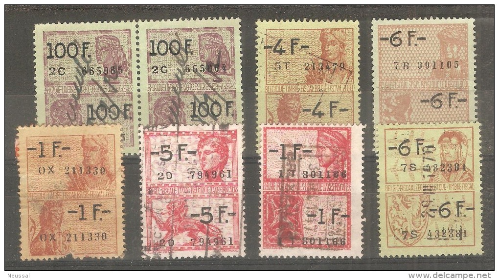 Ficha De Fiscales Belgica - Stamps