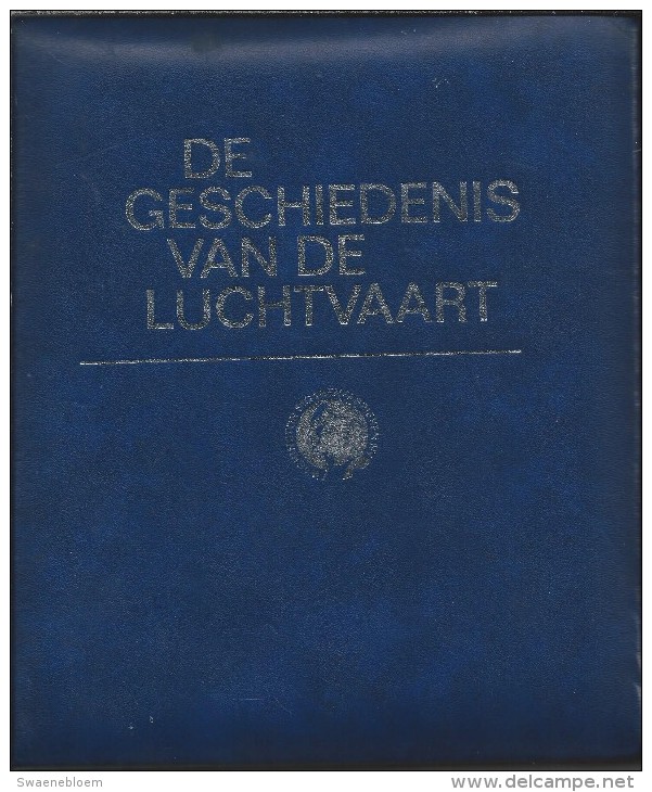 NL.- Boek - De Geschiedenis Van De Luchtvaart. Uitgave Van De Sigarenfabriek N.V. Washington. 5 Scans. - Sigarenbandjes