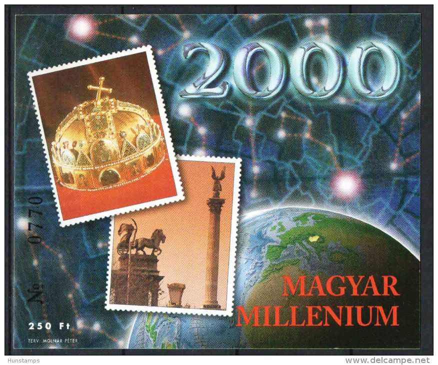 Hungary 1999. Millenium With Sait Corona Commemorative Sheet Special Catalogue Number: 1991/41. - Commemorative Sheets