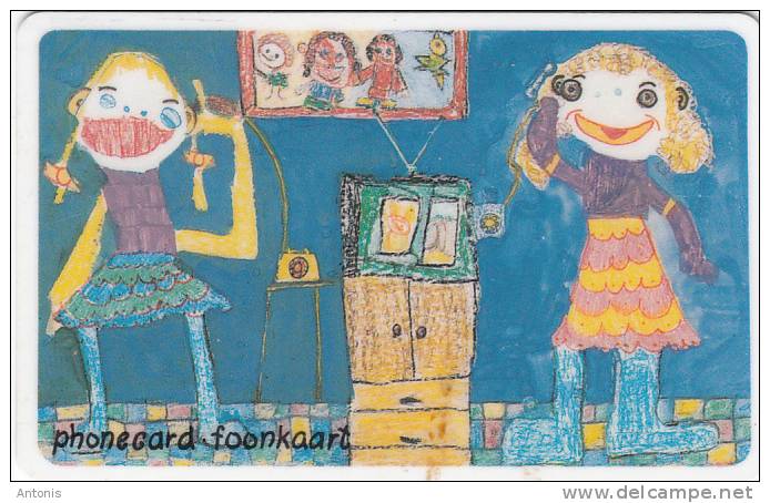 SOUTH AFRICA(chip) - Children Drawing 2/Girls, Telkom Telecard, Chip Siemens 30, Used - South Africa