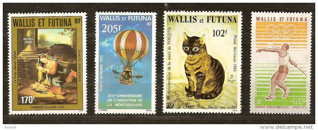 Wallis Et Futuna  1982 1983  Yvertn° PA 121, 124, 125  Et 126 *** MNH Cote 21,80 Euro - Nuovi