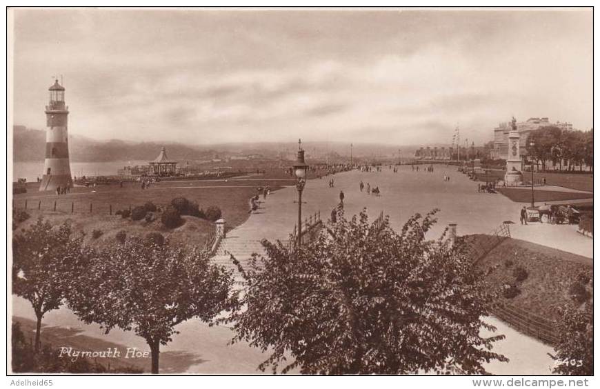 NV1/ Plymouth Hoe Real Photo PC, Publisher Battershill's Plymouth - Plymouth