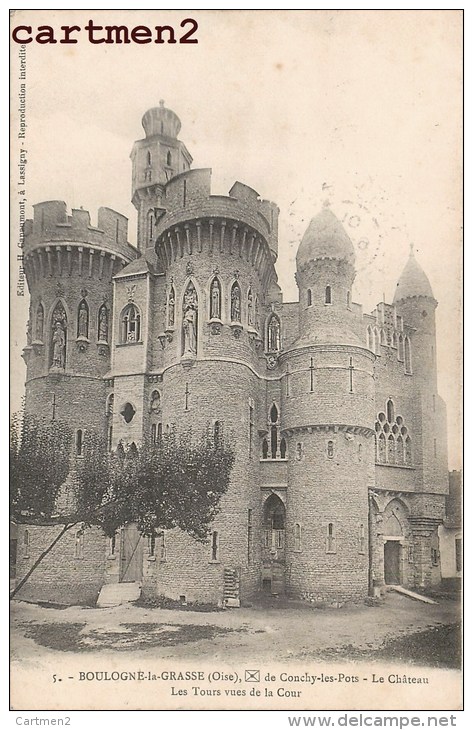 BOULOGNE-LA-GRASSE CONCHY-LES-POTS CHATEAU ENVOI COMTE ET COMTESSE DE VILLEBOIS MAREUIL GUERRE DES BOERS GUERRE 1870 - Altri & Non Classificati