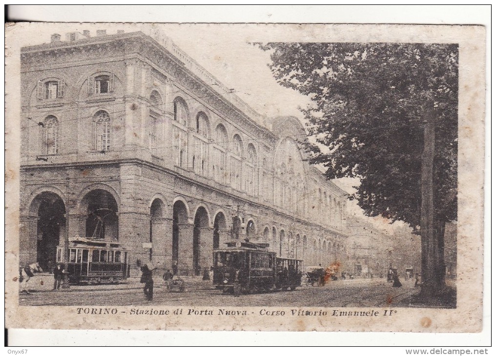 TORINO-TURIN (Italie) Stazione Di Porta Nuova-Corso Vittorio Emanuele II-TRAM-TRAMWAY-  VOIR 2 SCANS - Stazione Porta Nuova