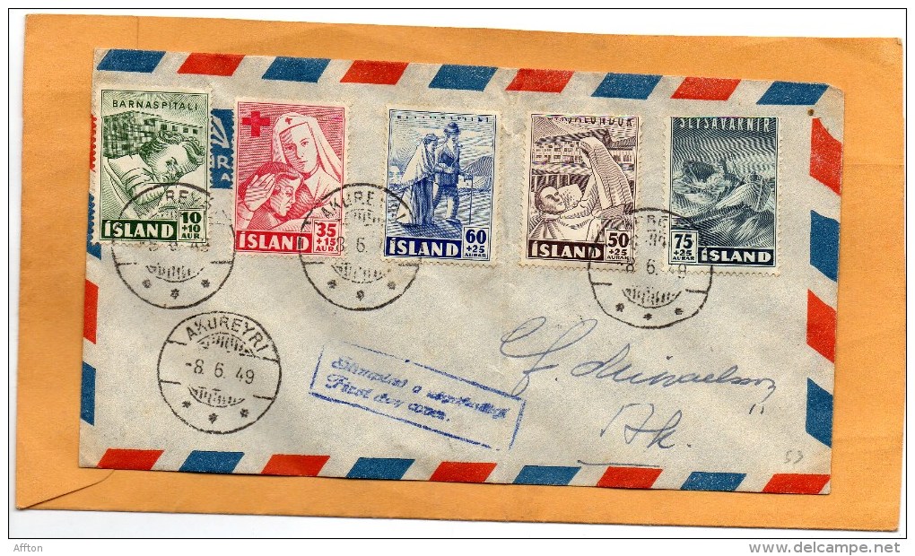 Iceland 1949 Cover - Cartas & Documentos
