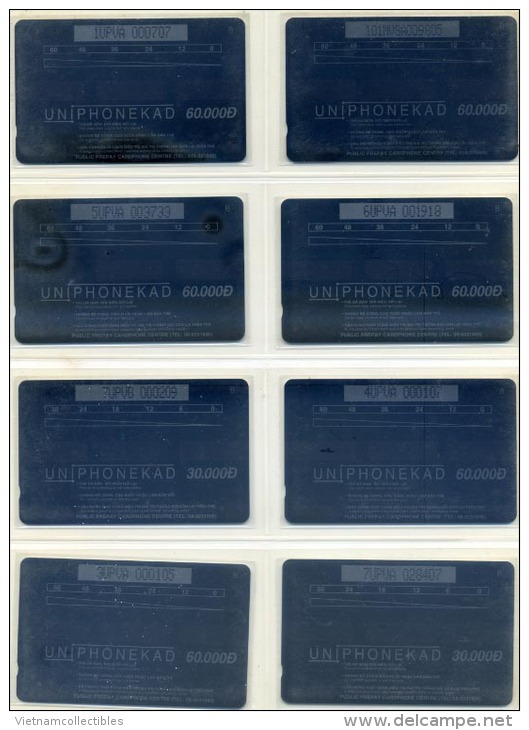 Full collection of Viet nam Vietnam UNUSED magnetic phonecards / 20 images including backsides