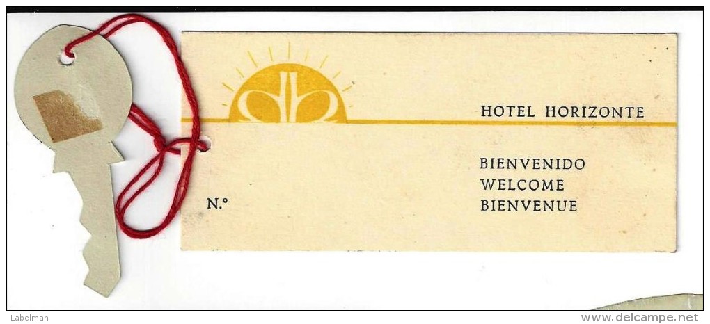 HOTEL RESIDENCIA PENSION HOSTAL HORIZON HOTELS SPAIN LUGGAGE LABEL ETIQUETTE AUFKLEBER DECAL STICKER MADRID - Hotel Labels