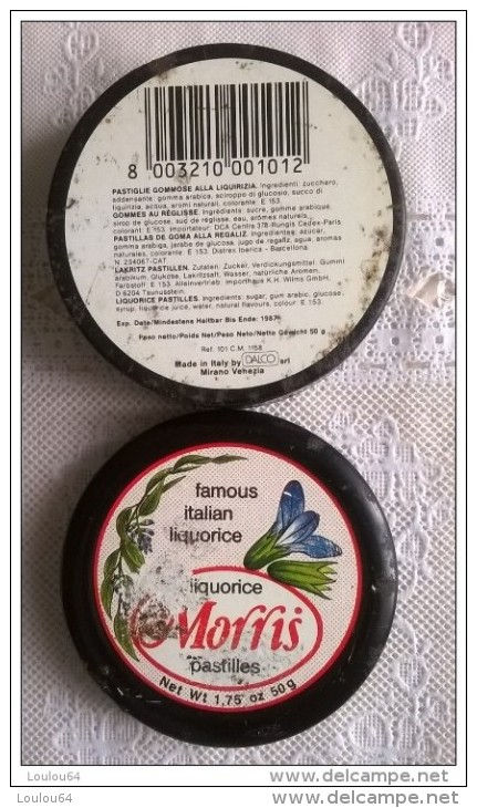 Liquorice Morris Pastilles - Famous Italian Liquorice - - Boîtes