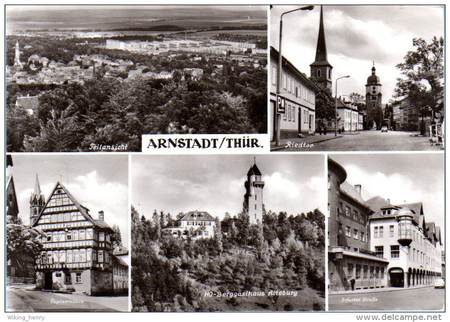 Arnstadt - S/w Mehrbildkarte 4 - Arnstadt