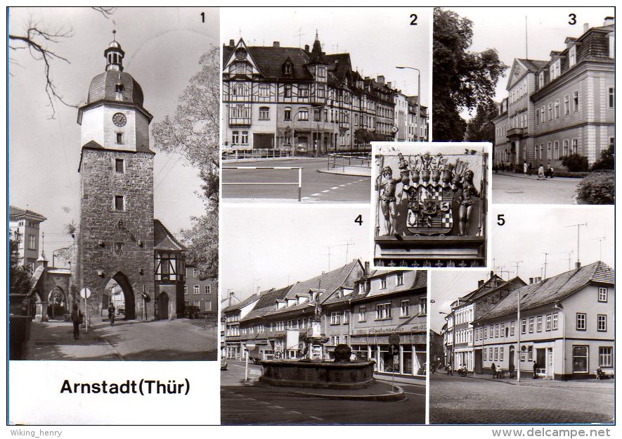 Arnstadt - S/w Mehrbildkarte 6 - Arnstadt