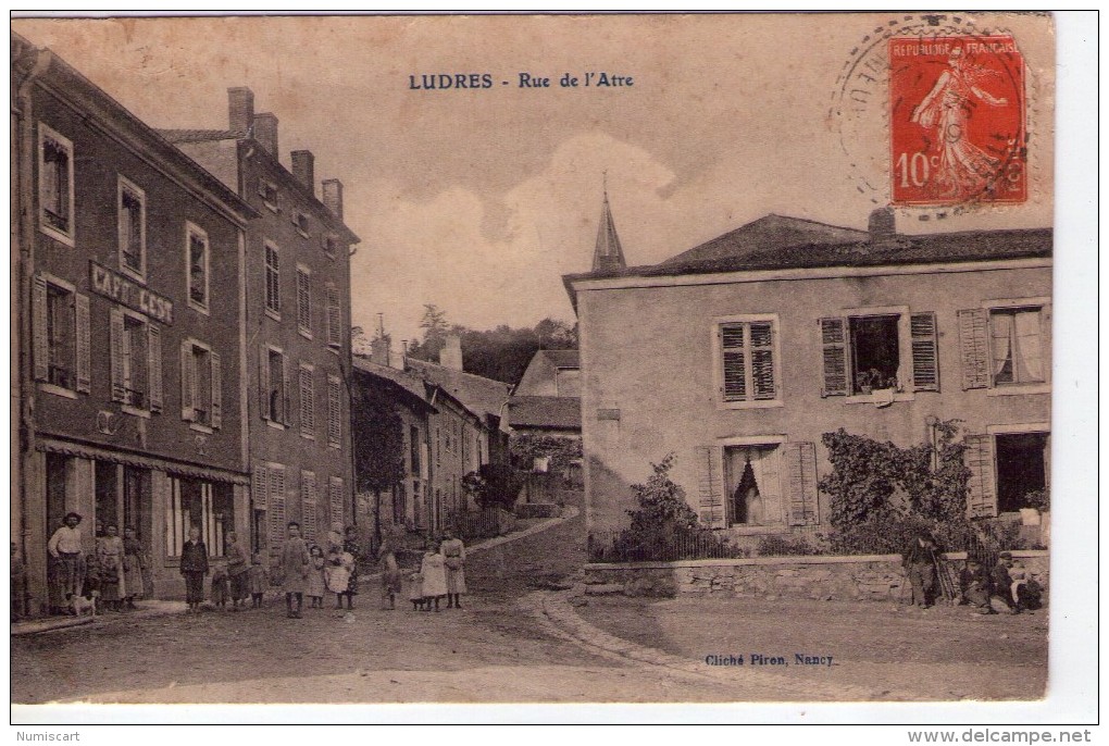 Ludres.. Animée.. Rue De L'Atre.. Café De L'Est - Autres & Non Classés