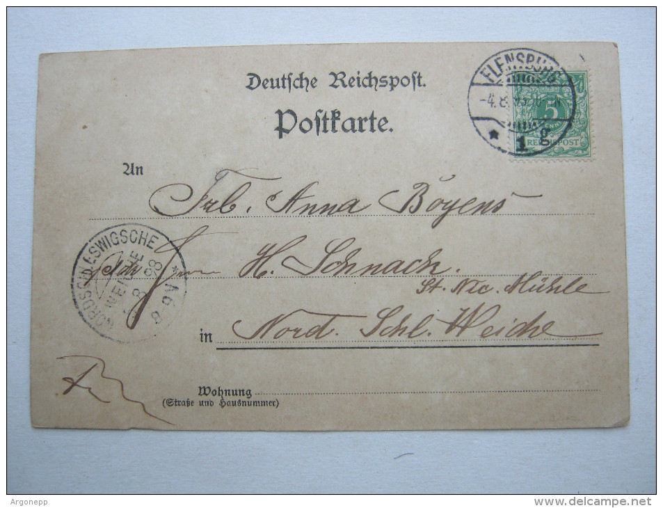 KÖLN ,  Karte  1898 , Mit Marke + Stempel  ,               2 Scans - Köln