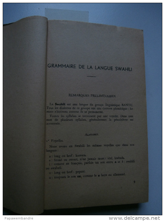 Félix Van Den Eynde ; Grammaire Swahili Suivie D'un Vocabulaire (1944) - 1901-1940
