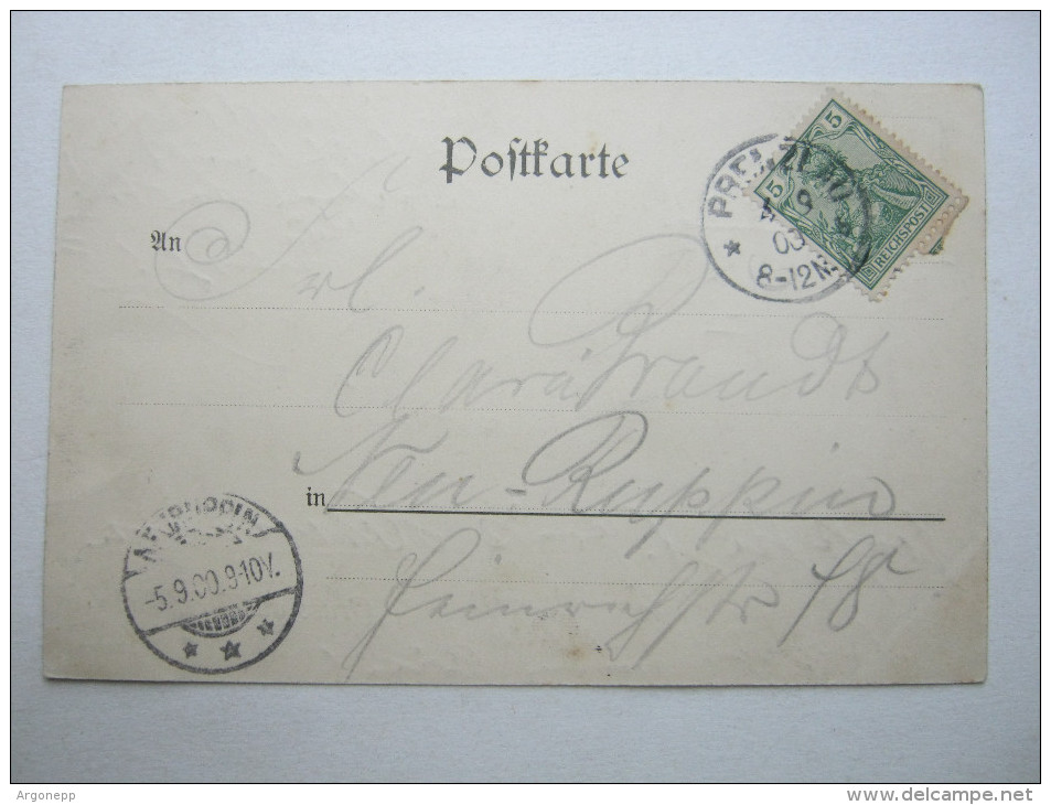 PRENZLAU , 1900  , Schöne Karte ,  Mit Marke + Stempel  , 2 Scans - Prenzlau