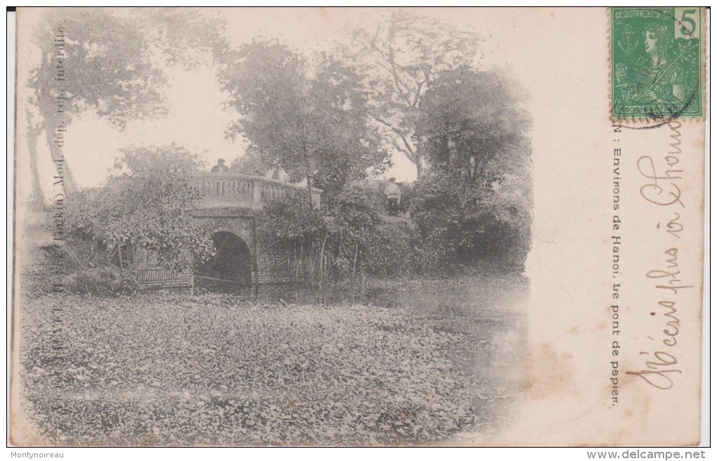 R :  Viêt  Nam :   Environs  De  Hanoï , Le  Pont De  Papier  1907 - Viêt-Nam