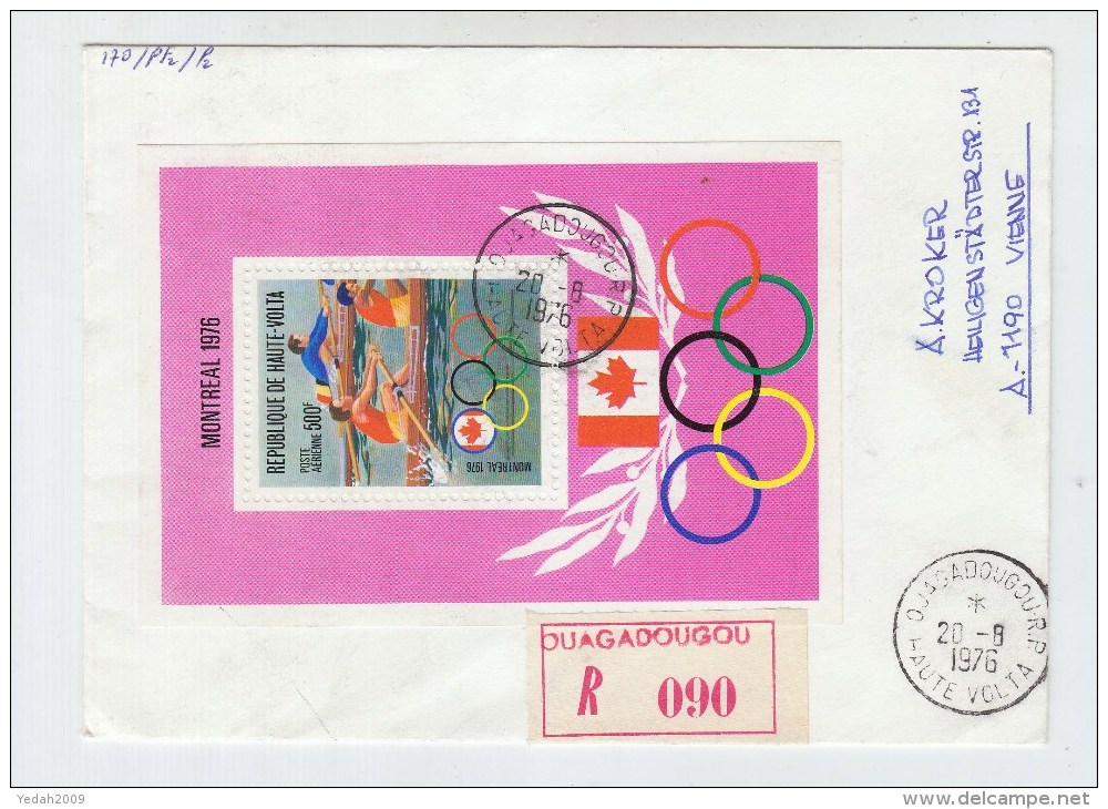 Haute Volta/Austria OLYMPIC GAMES AIRMAIL COVER 1976 - Summer 1976: Montreal