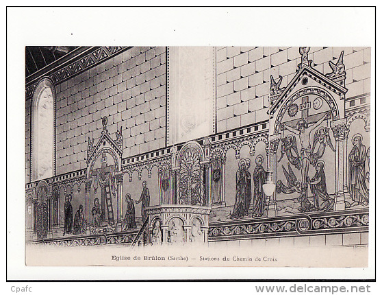 Cartes Vers 1915 Intérieur De L'église De Brulon - Brulon