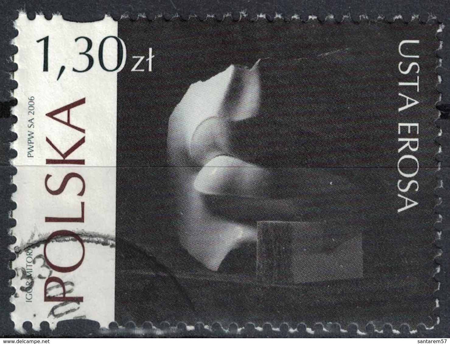 POLOGNE 2006 Oblitération Ronde Used Stamp Sculpture USTA EROSA - Oblitérés