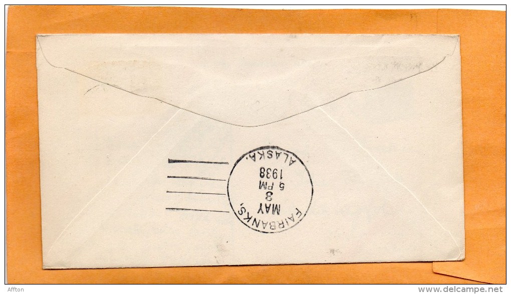 White Horse To Fairbanks Canada 1938 Air Mail Cover - Premiers Vols