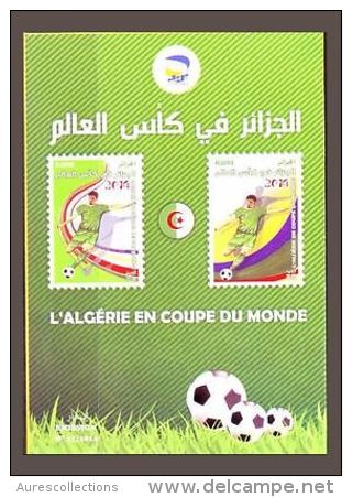 Algérie Algeria 2 X FULL SHEETS+ FDC + OFFICAL DOCUMENT Off Soccer World Cup Coupe Monde Football Brasil Brazil 2014 MNH - 2014 – Brésil