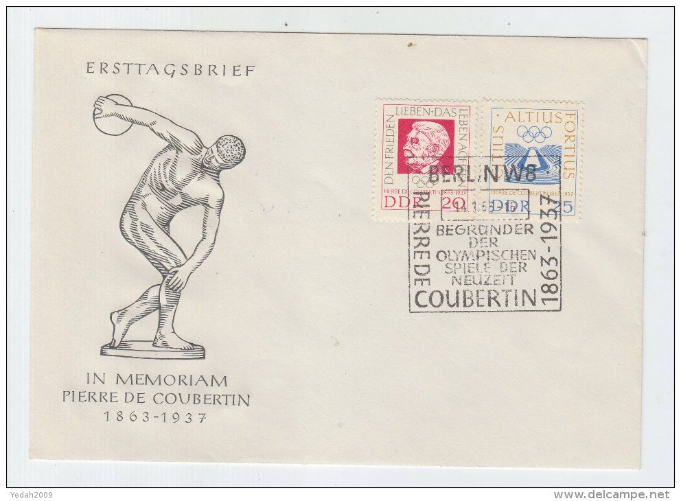 Germany DDR OYLMPIC GAMES FIRST DAY COVER 1937 - Zomer 1932: Los Angeles