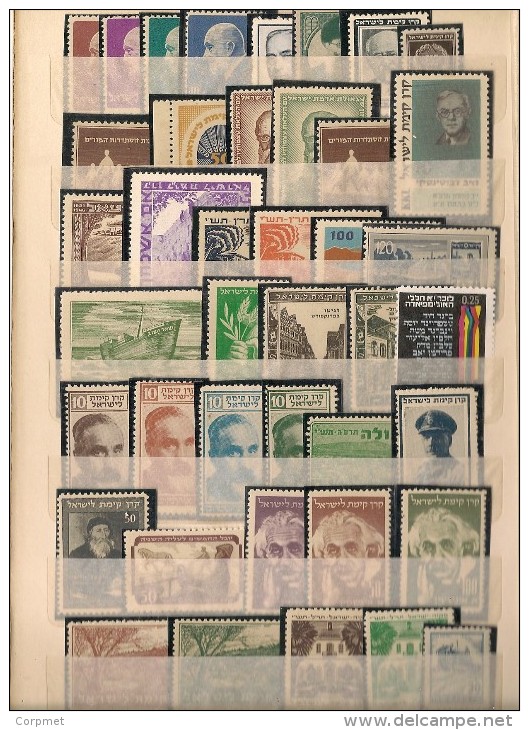 JUDAICA - National Fund Stamps -original Colln On Leaves Early 20th Issues, Includes EINSTEIN And  Rabbis - 190 Items - Joodse Geloof