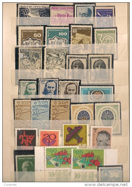 JUDAICA - National Fund Stamps -original Colln On Leaves Early 20th Issues, Includes EINSTEIN And  Rabbis - 190 Items - Jewish