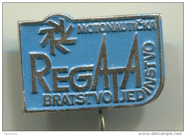 Rowing, Kayak, Canoe - REGATA, Croatia, Old Pin, Badge - Aviron