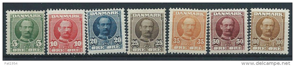 Danemark 1907 N° 55/61 Neufs * MVLH Frédérik VIII - Ongebruikt