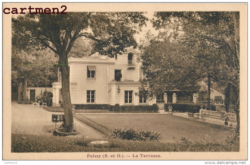 2 CPA : POISSY CHATEAU DOMAINE " LA TERRASSE " 78 YVELINES - Poissy