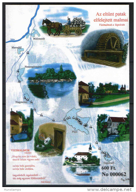 Hungary 2010. Tapolca Famous Mills Commemorative Sheet Special Catalogue Number: 2010/50. - Herdenkingsblaadjes