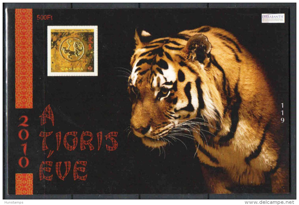 Hungary 2010. The Year Of The Tigers / Animals Commemorative Sheet Special Catalogue Number: 2010 / 56 - Herdenkingsblaadjes